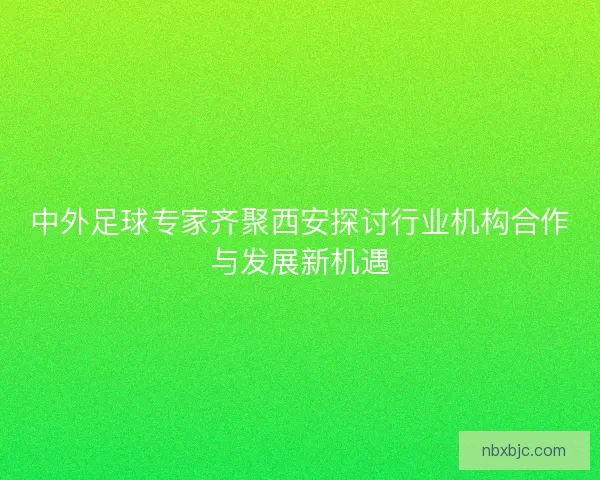 中外足球专家齐聚西安探讨行业机构合作与发展新机遇