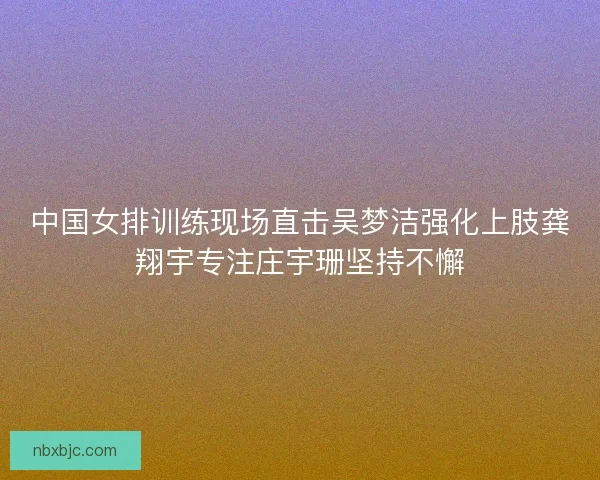 中国女排训练现场直击吴梦洁强化上肢龚翔宇专注庄宇珊坚持不懈 中国女排训练现场直击吴梦洁强化上肢龚翔宇专注庄宇珊坚持不懈